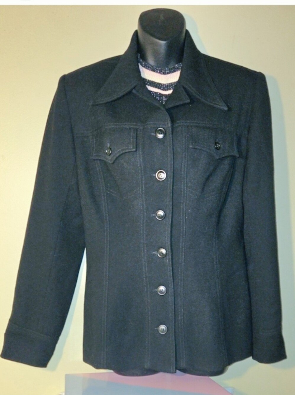 Very Rare! Vintage,Cache,100% Wool ,Shirt, Jacket!